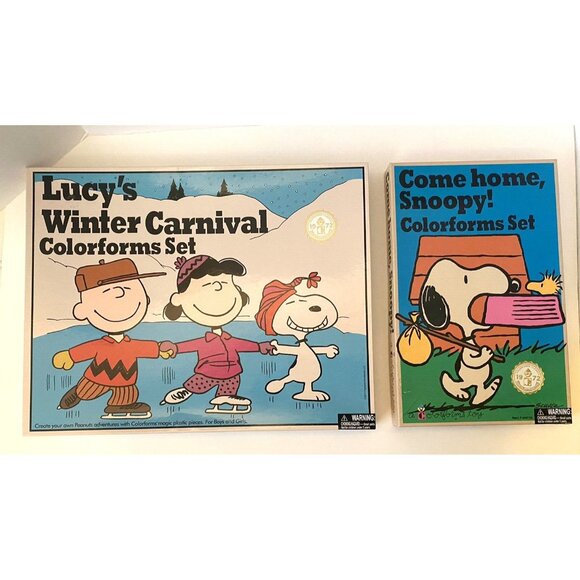 Come Home Snoopy COLORFORMS & Lucy's Winter Carnival COLORFORMS - 2 SETS - Picture 1 of 14